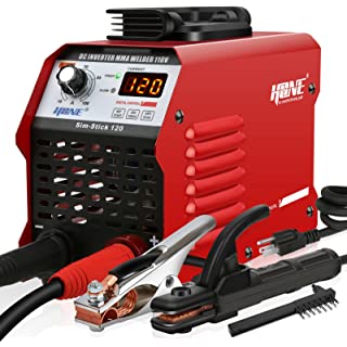 HONE Stick Welder 110V, Actual 120Amp Smart Hot Start Arc Force Anti-Stick Mini Portable Welding Machine, Digital IGBT Invert